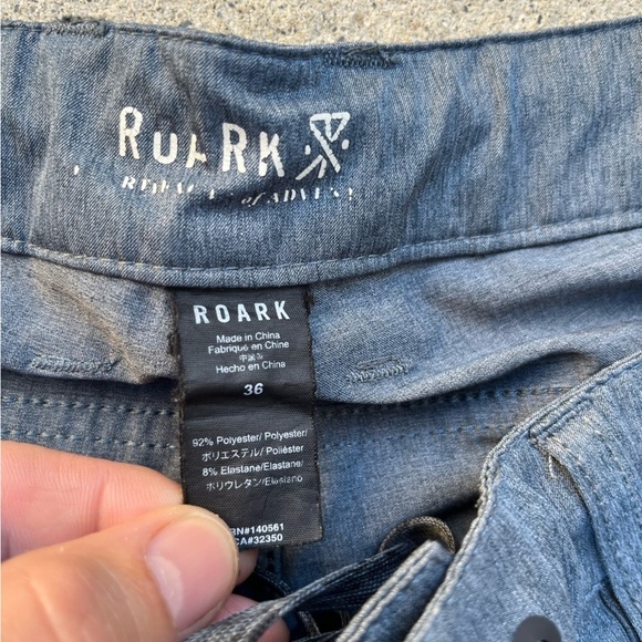 Men's Roark Shorts Gray Solid Flat Front 36 Zip Surf Summer Beach Outdoor Hike - Picture 4 of 14